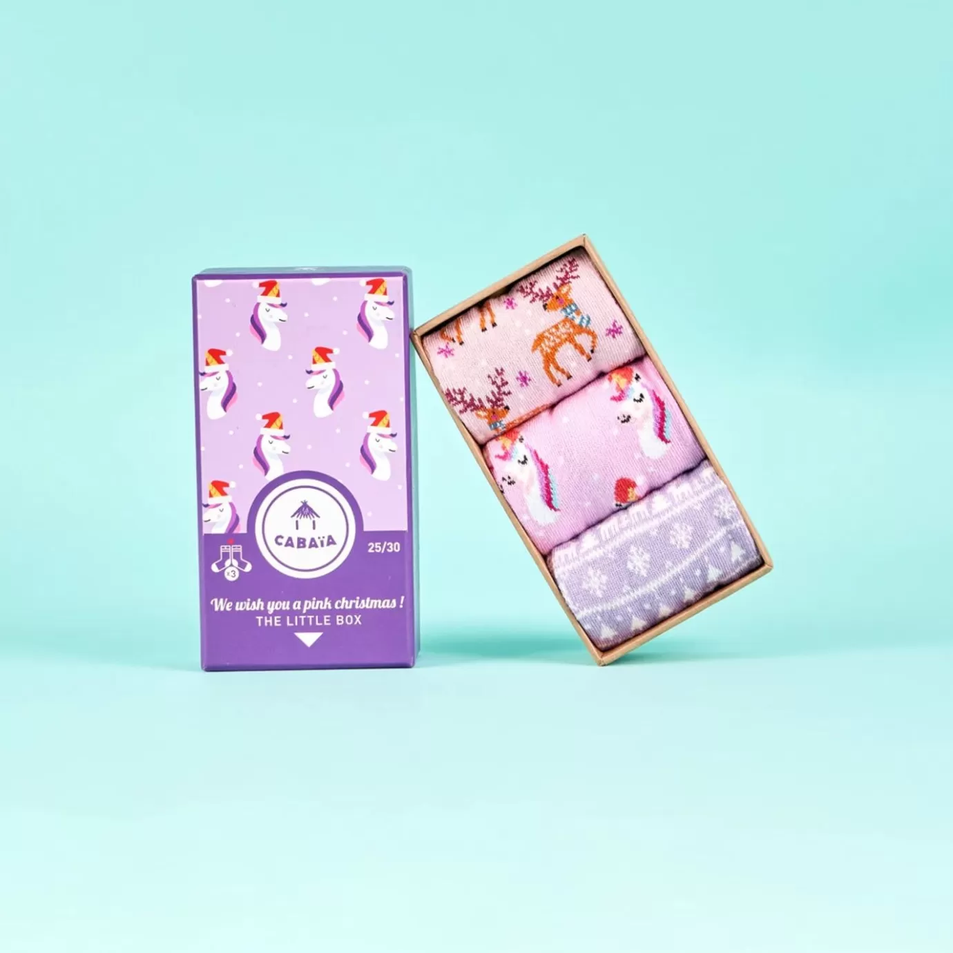 Sale We Wish You A Pink Christmas Chaussettes 25/30 Et 31/35